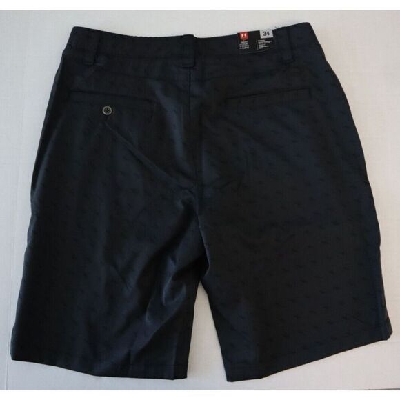 Under Armour 1373982 001 Men's Sz 34 Black Match Play 11" Golf Shorts - Picture 2 of 9